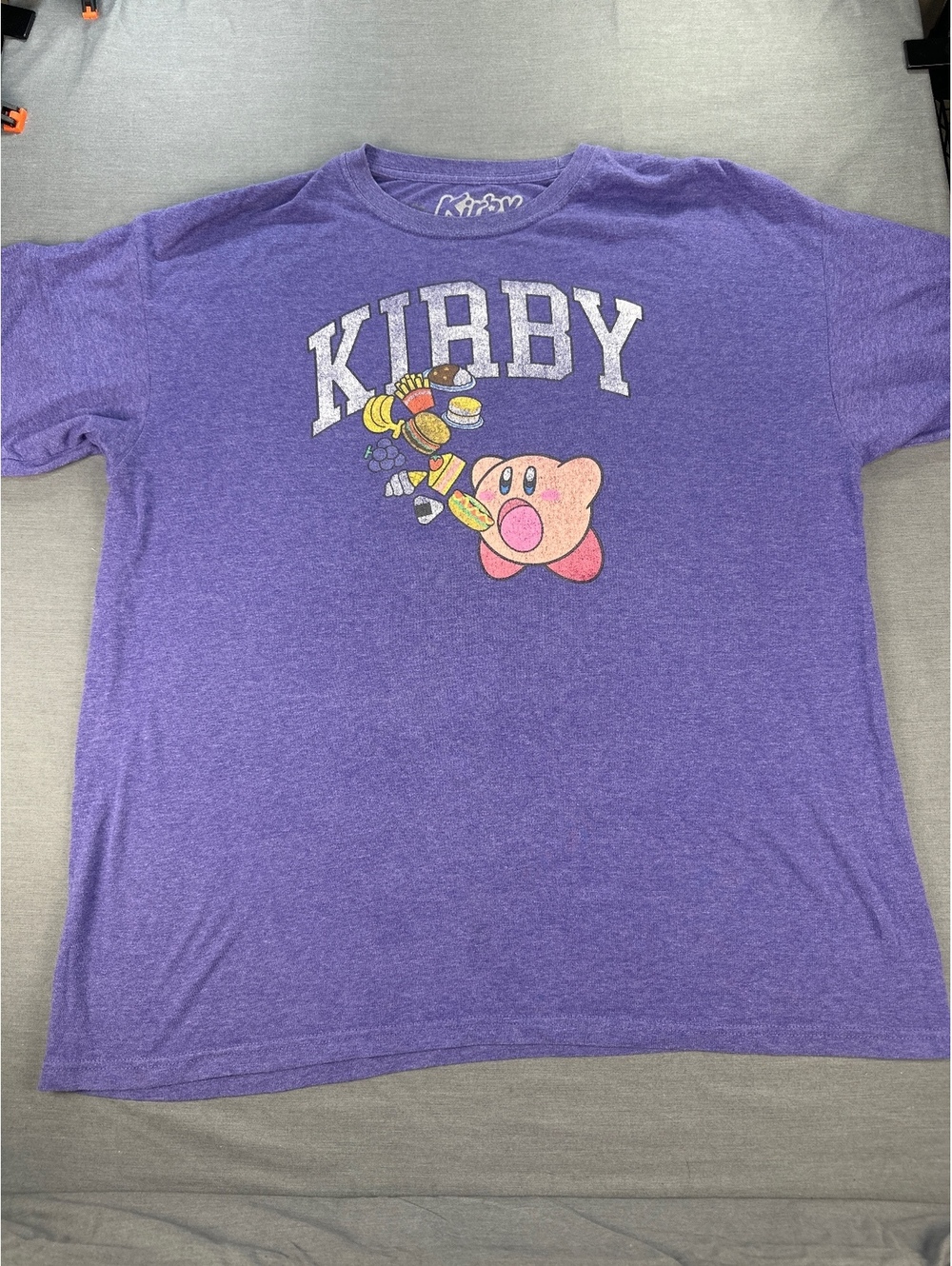 Nintendo Men Graphic Tee Kirby XL Purple Cotton Polyester Blend